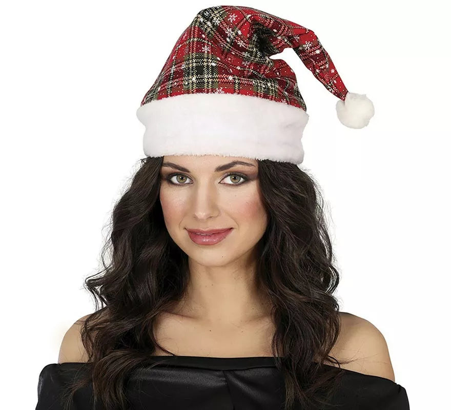 Translation missing: fr.Gorro Navidad de Cuadros verde y rojo