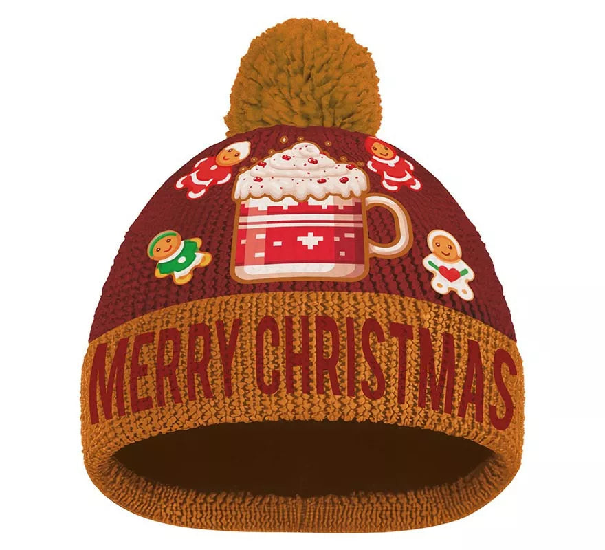 Translation missing: fr.Gorro Navideño burdeos efecto de lana