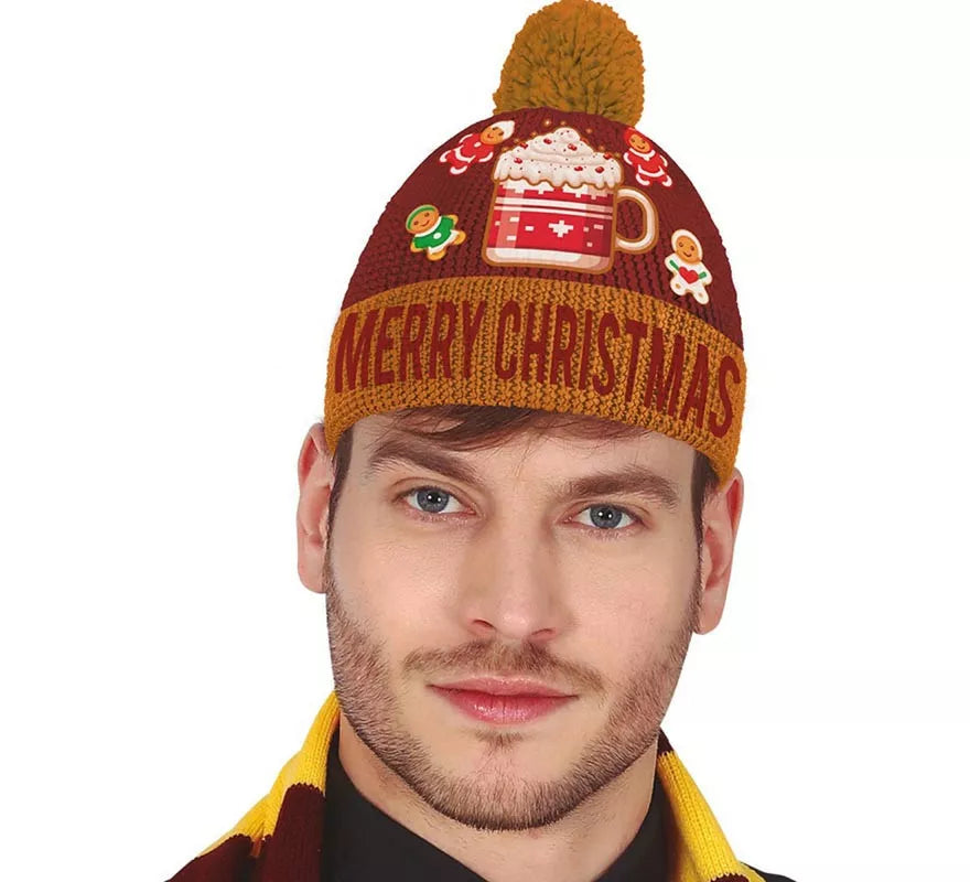 Translation missing: fr.Gorro Navideño burdeos efecto de lana