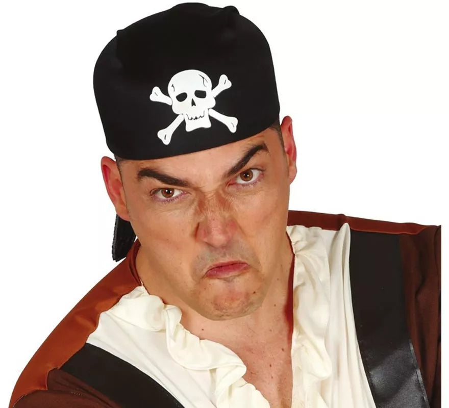 Translation missing: fr.Gorro o Bandana de Pirata negro de tela