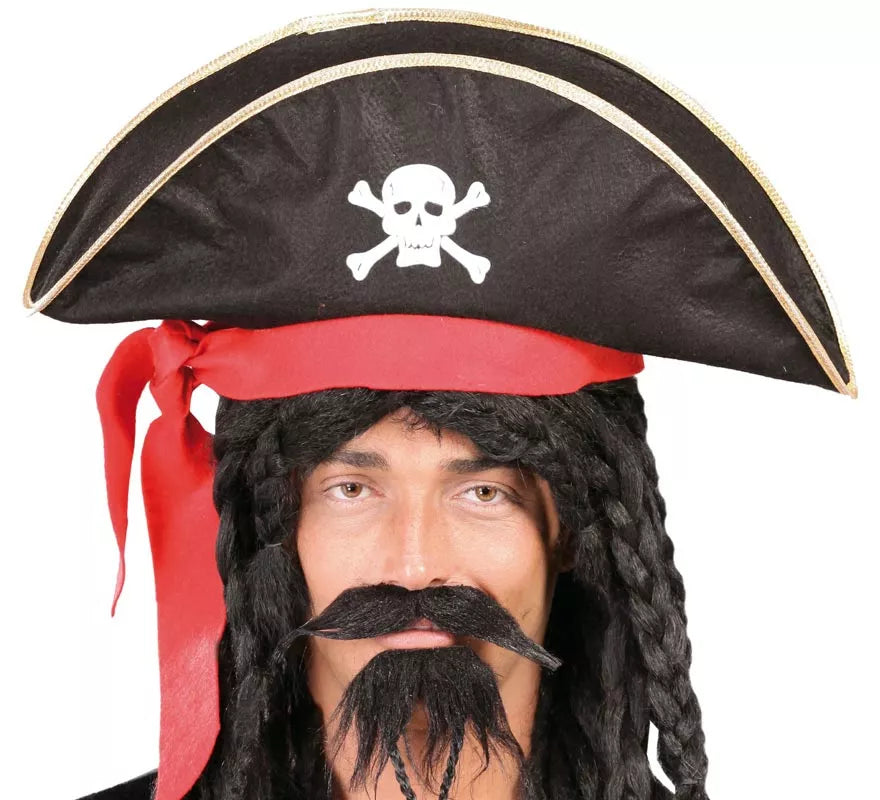 Translation missing: fr.Gorro o Sombrero de Pirata negro con Calavera