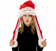 Bonnet de Père Noël avec oreilles mobiles et lumières