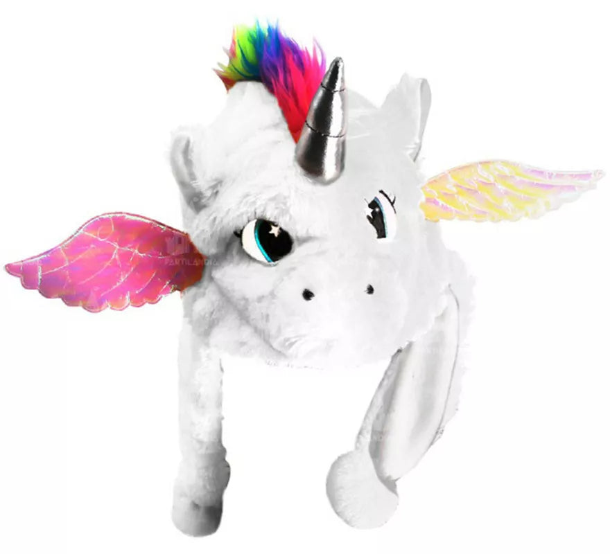 Translation missing: fr.Gorro Peluche de Unicornio Blanco