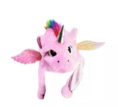 Chapeau en peluche licorne rose