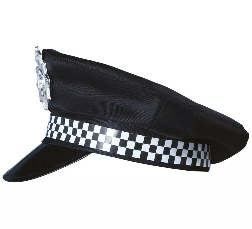 Translation missing: fr.Gorro Policía con placa plateada