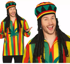 Chapeau rasta avec cheveux adultes classiques