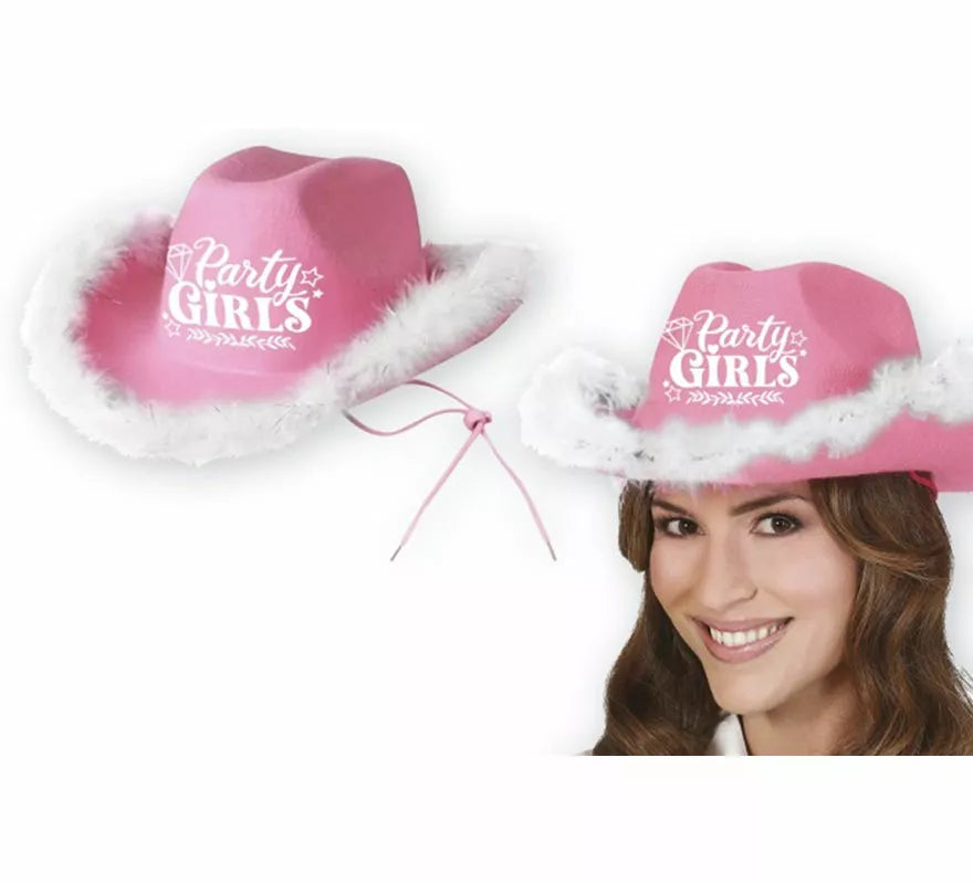 Translation missing: fr.Gorro Vaquero Party Girls rosa adulto