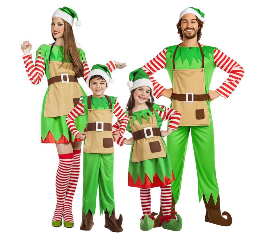 Translation missing: fr.Grupo de elfos navideños a rayas