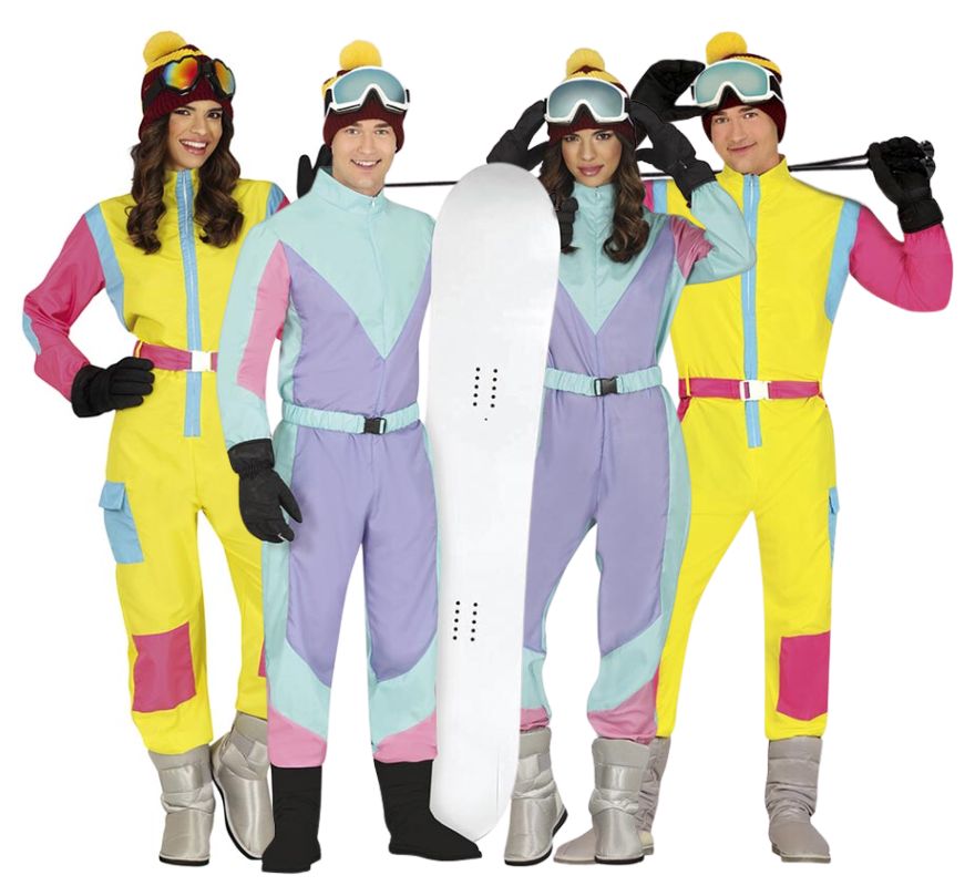 Groupe de skieurs des années 90