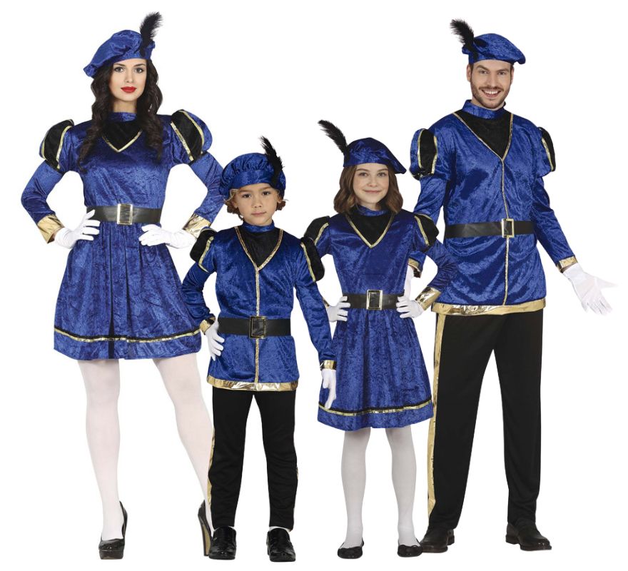 Groupe de pages élégants en bleu