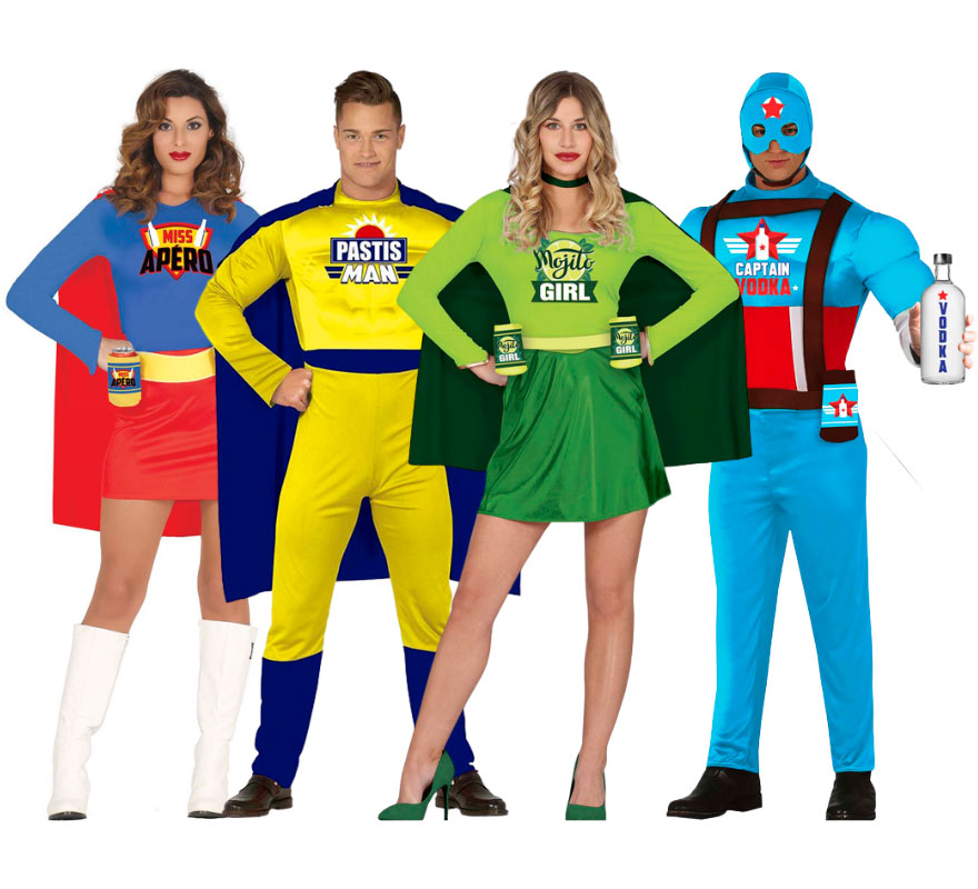 Groupe de super-héros des boissons