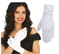 Gant blanc avec bouton adulte 24 cm