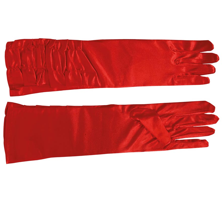 Translation missing: fr.Guantes arrugados rojos de 45 cm