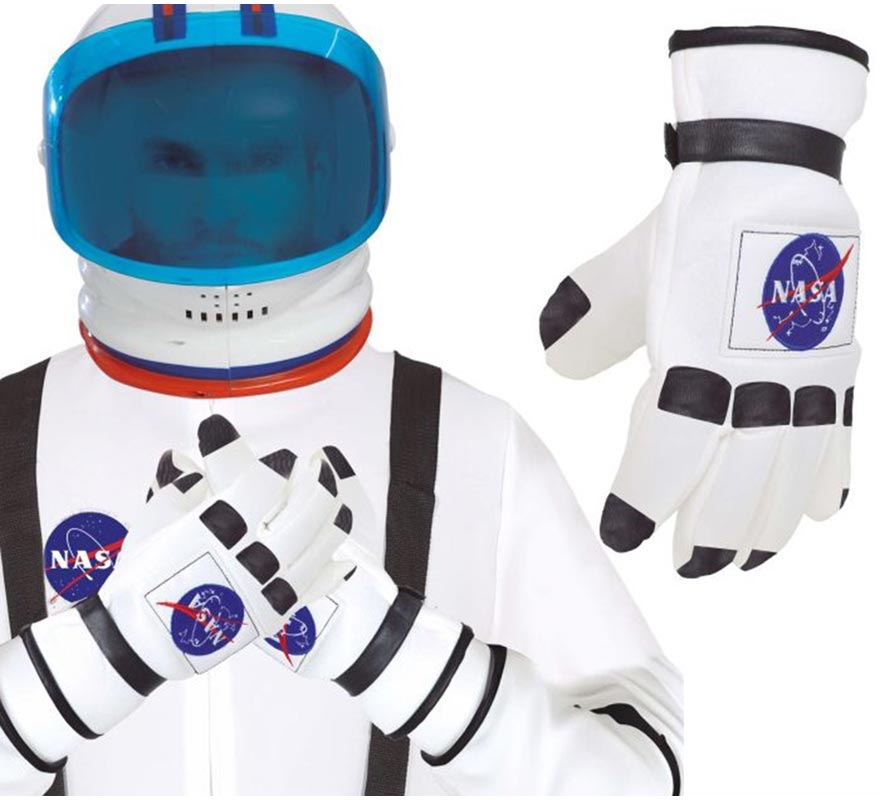 Translation missing: fr.Guantes Astronauta blanco y negro Adulto