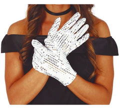 Gants à paillettes de différentes couleurs de 22 cm