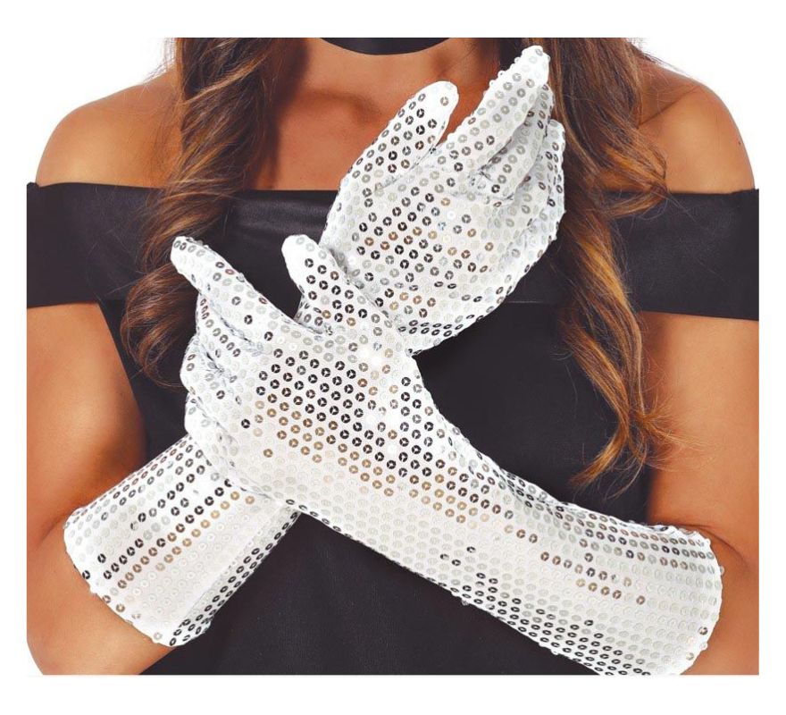 Translation missing: fr.Guantes con Lentejuelas en varios colores de 39 cm