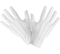 Gants courts blancs, grande taille
