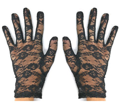 Gants courts en dentelle pour adultes de différentes couleurs