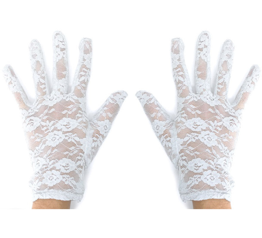 Guantes Cortos de Encaje para adultos en varios colores