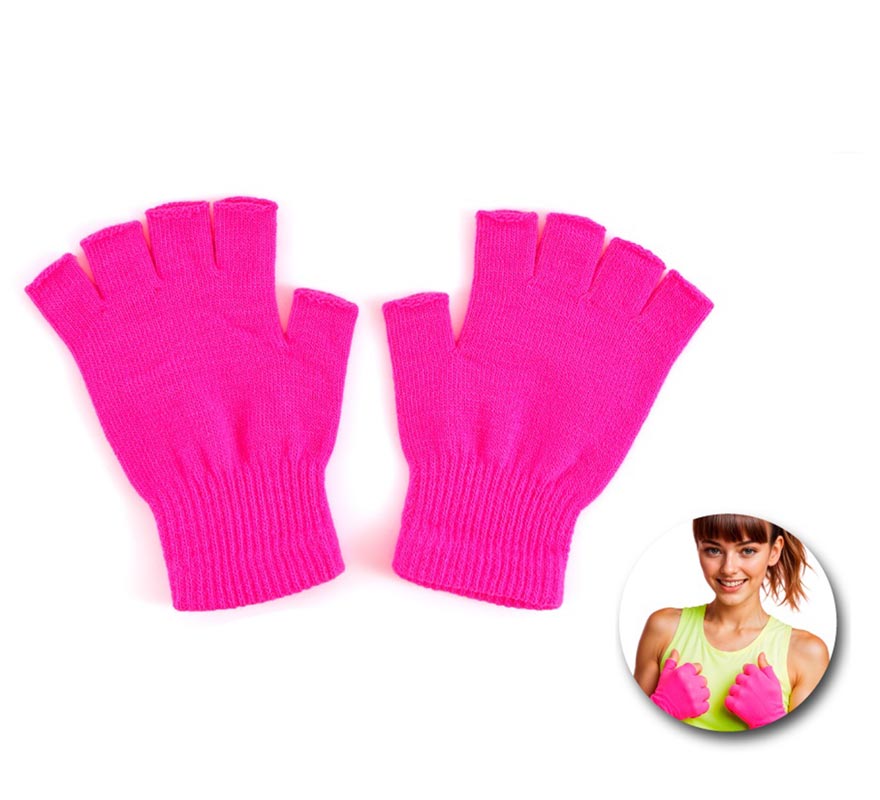 Translation missing: fr.Guantes Cortos sin dedos neón en varios colores adulto