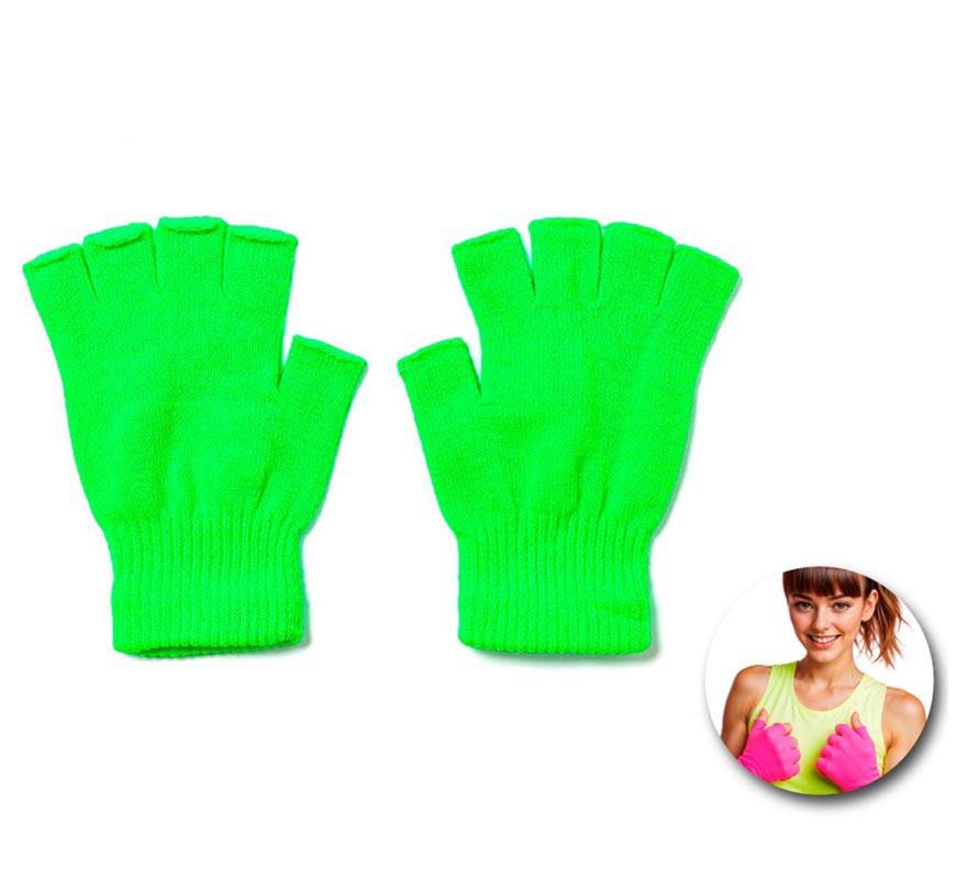 Translation missing: fr.Guantes Cortos sin dedos neón en varios colores adulto