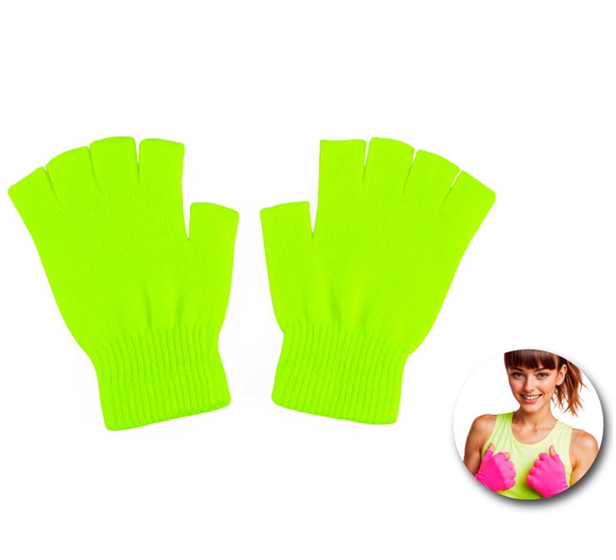 Translation missing: fr.Guantes Cortos sin dedos neón en varios colores adulto