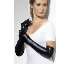 Gants Noirs Effet Mouillé