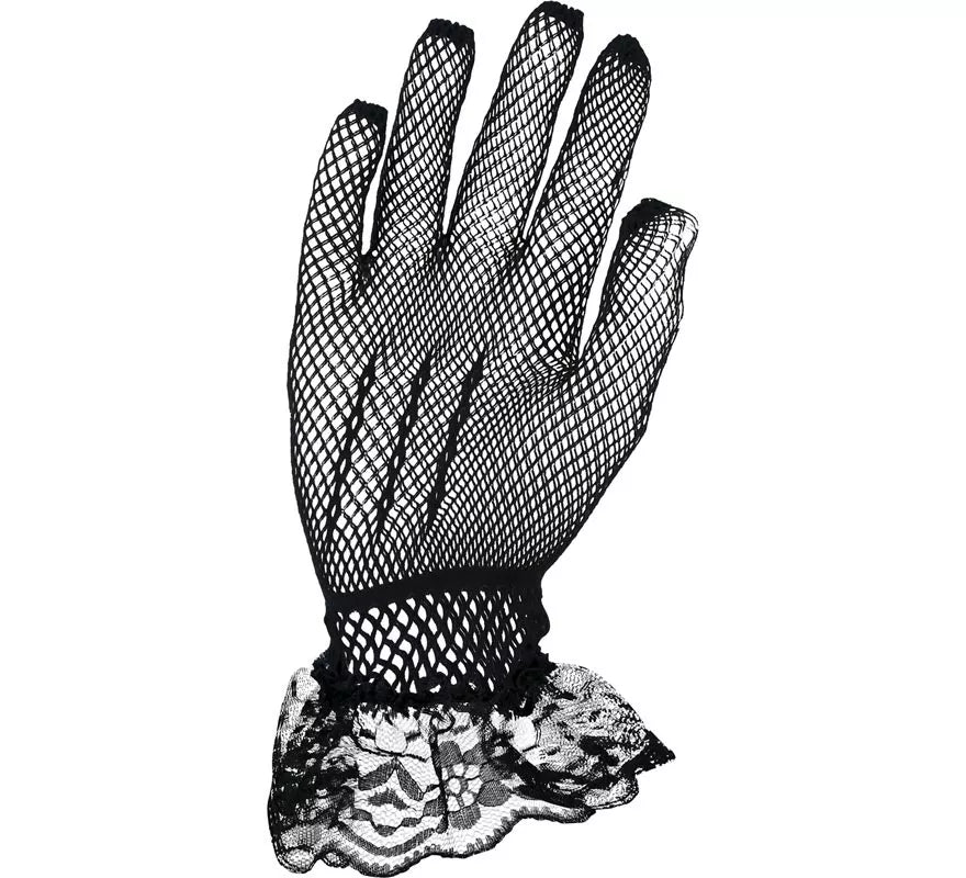 Translation missing: fr.Guantes de Encaje negros adultos