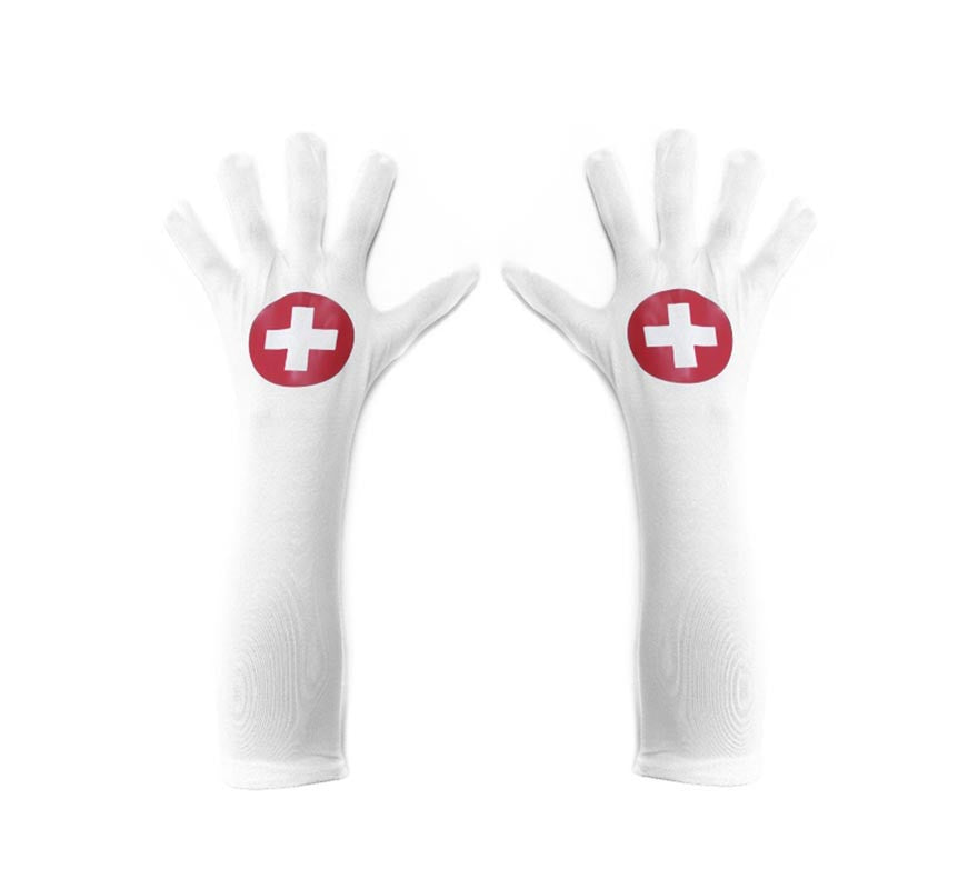 Translation missing: fr.Guantes de Enfermera blanco con cruz