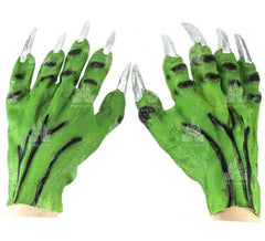Gants de monstre en caoutchouc vert