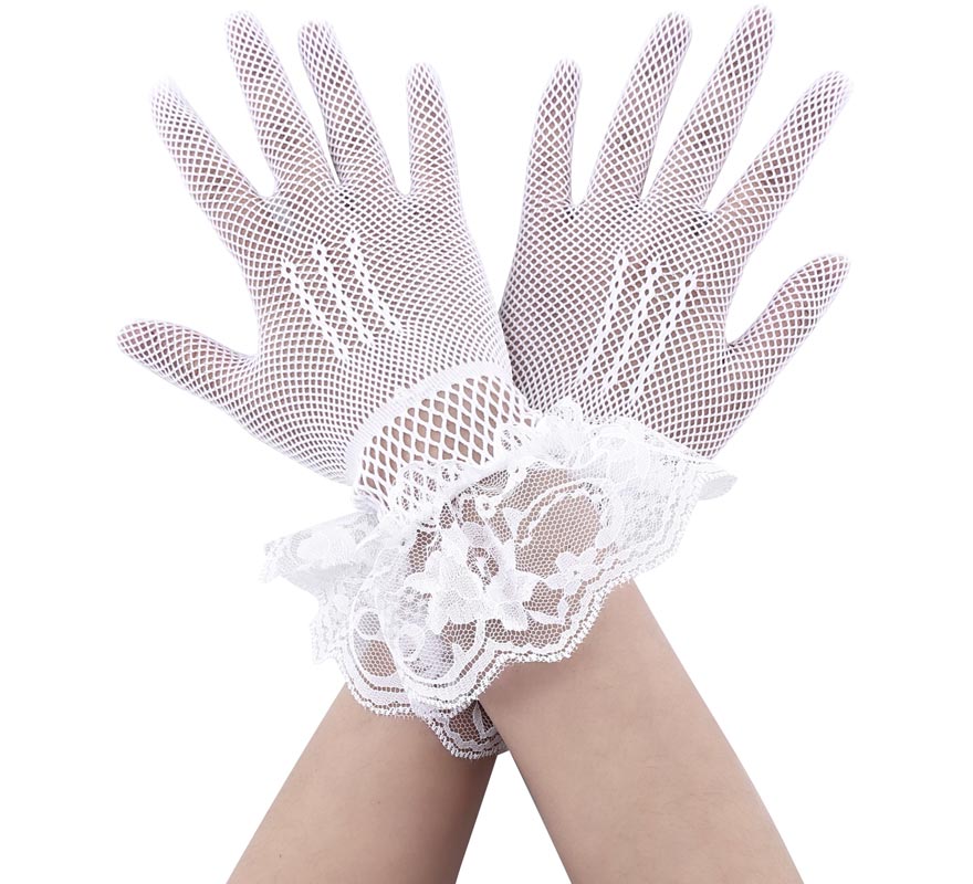 Translation missing: fr.Guantes de Red Blanco con Encaje