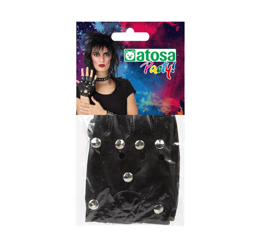 Translation missing: fr.Guantes de Rockero Negro con Parches