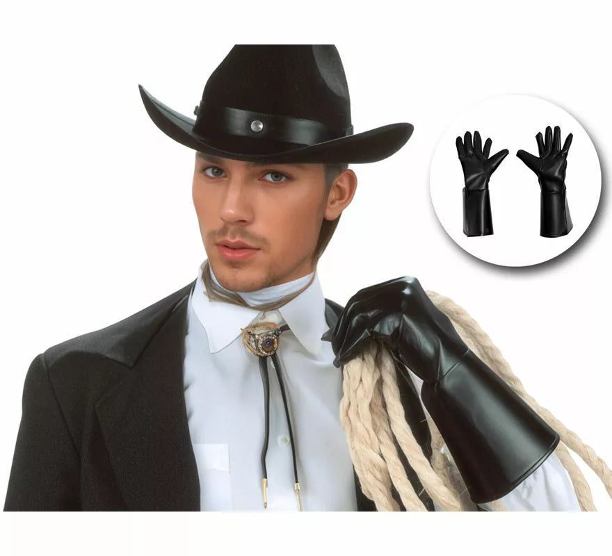 Translation missing: fr.Guantes de Vaquero Efecto Cuero para adultos
