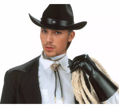 Gants de cowboy effet cuir pour adultes