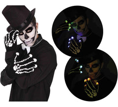 Gants squelette avec lumière