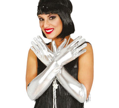 Gants Longs Couleur Argentés 44 cm