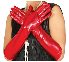 Gants Longs Couleur Rouge 44 cm