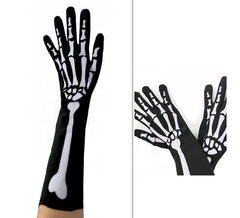 Gants squelettes de 38 cm de long