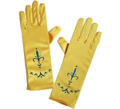 Gants longs princesse dorés enfant 24 cm
