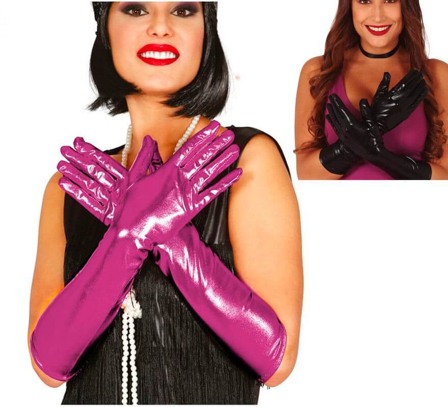 Translation missing: fr.Guantes Largos Metalizados en varios colores de 45 cm