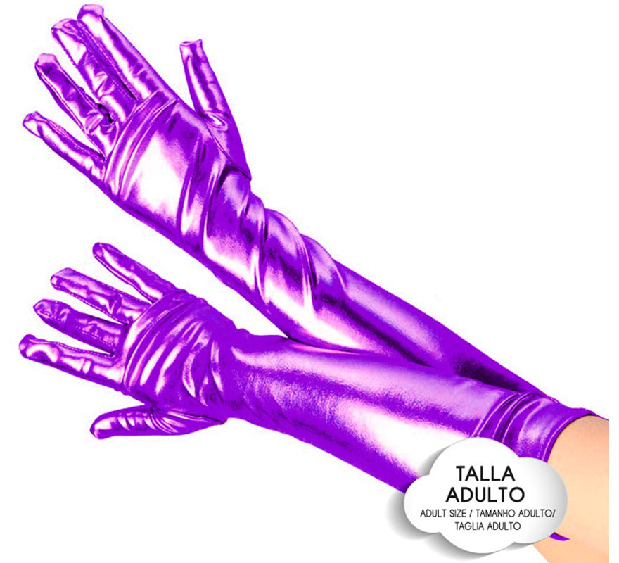 Translation missing: fr.Guantes Largos Metalizados para adultos en varios colores