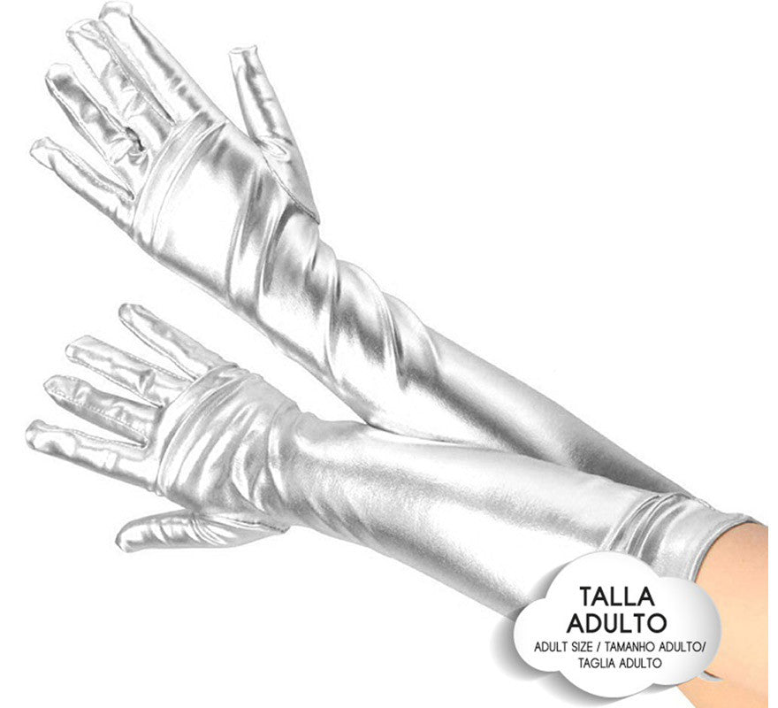 Translation missing: fr.Guantes Largos Metalizados para adultos en varios colores