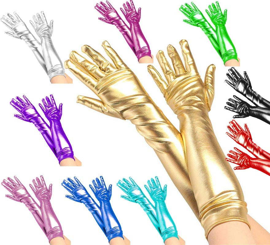 Translation missing: fr.Guantes Largos Metalizados para adultos en varios colores