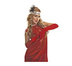 Gants Longs Rouges de 45 cm