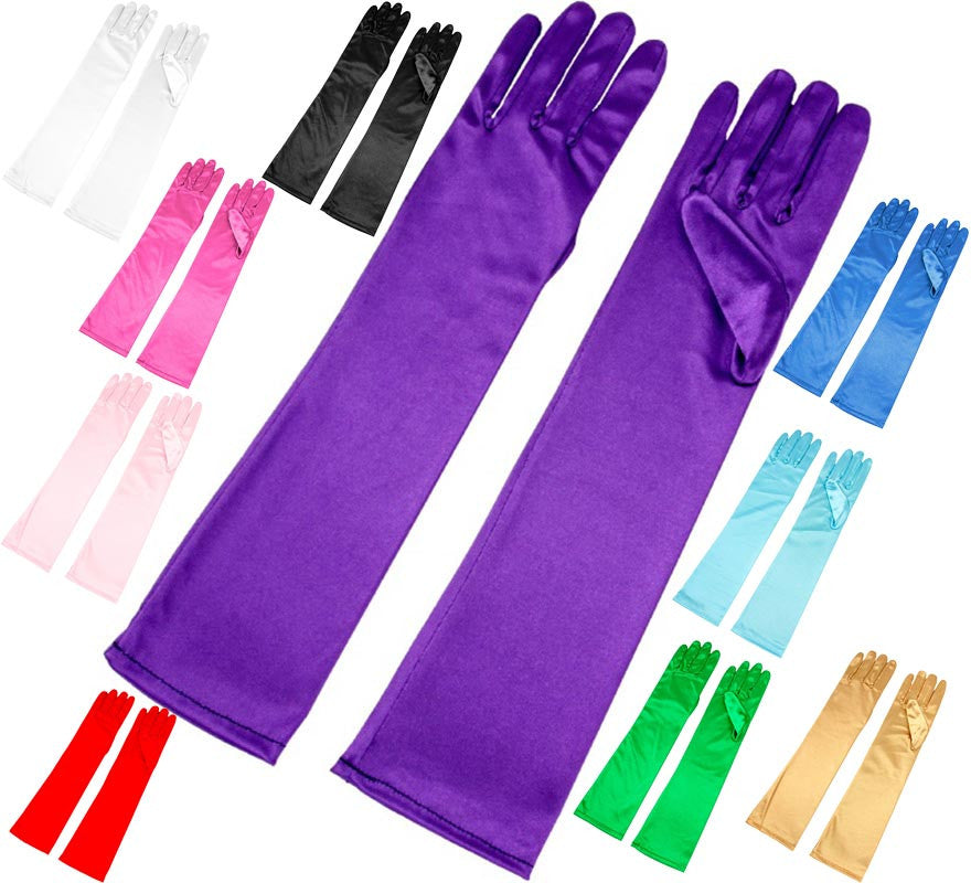 Translation missing: fr.Guantes Largos Satén para adultos en varios colores