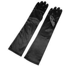 Gants longs en satin pour adultes de différentes couleurs