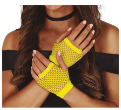 Gants en maille de différentes couleurs néon de 11 cm