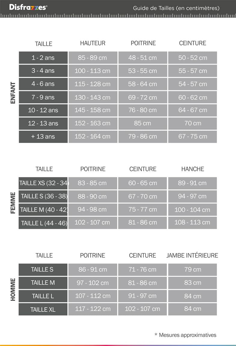Guide des tailles
