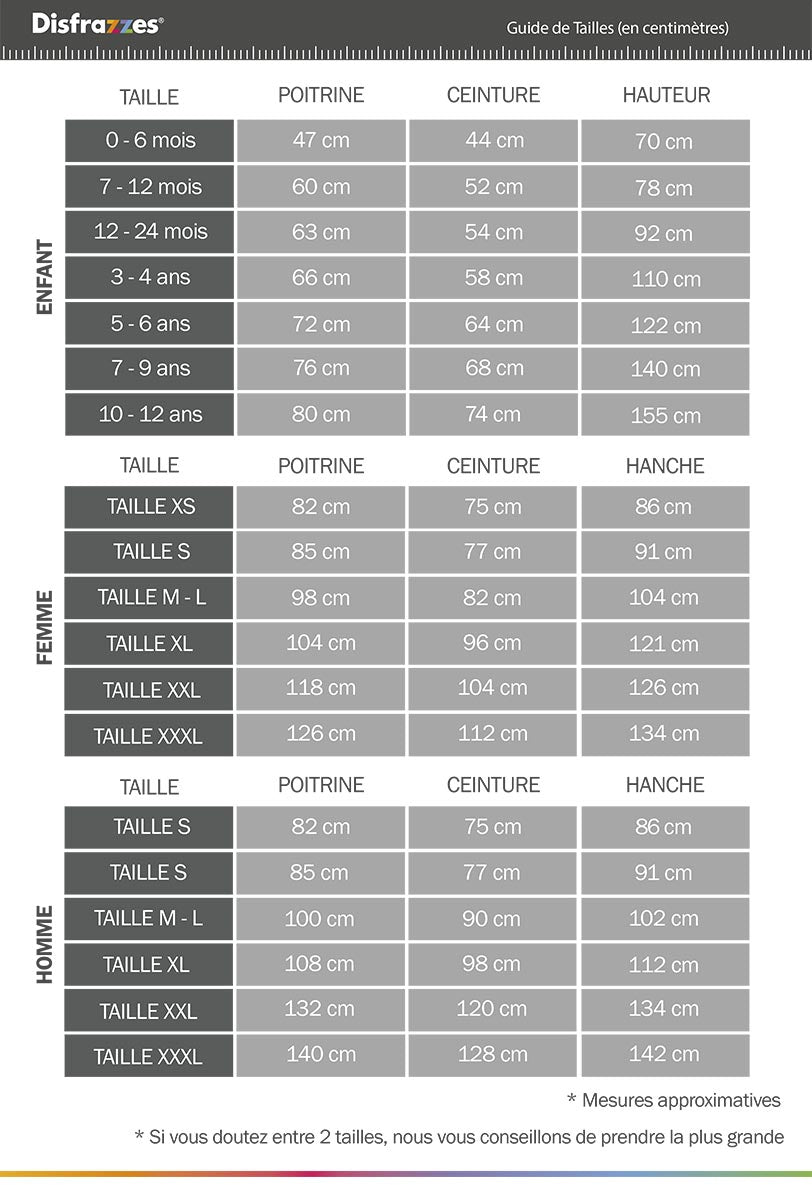 Guide des tailles