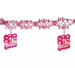 Guirlande de Fête de Naissance de Fille 3 mts